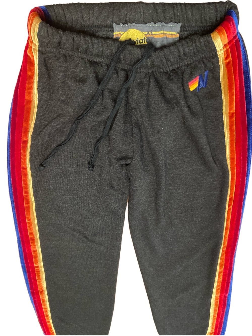 Aviator Nation Women’s 5-Stripe Sweatpants - Charcoal - XS